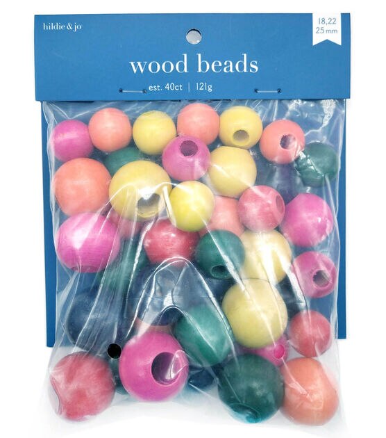 40pc Assorted Wood Beads by hildie & jo