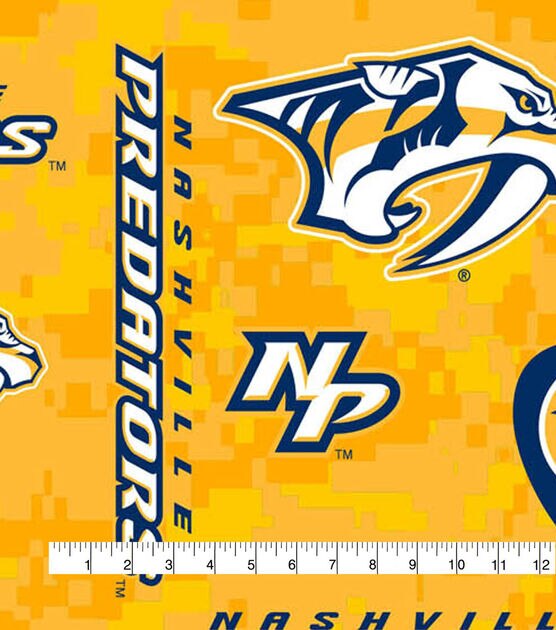 Nashville Predators Fleece Fabric Tossed Logos, , hi-res, image 2
