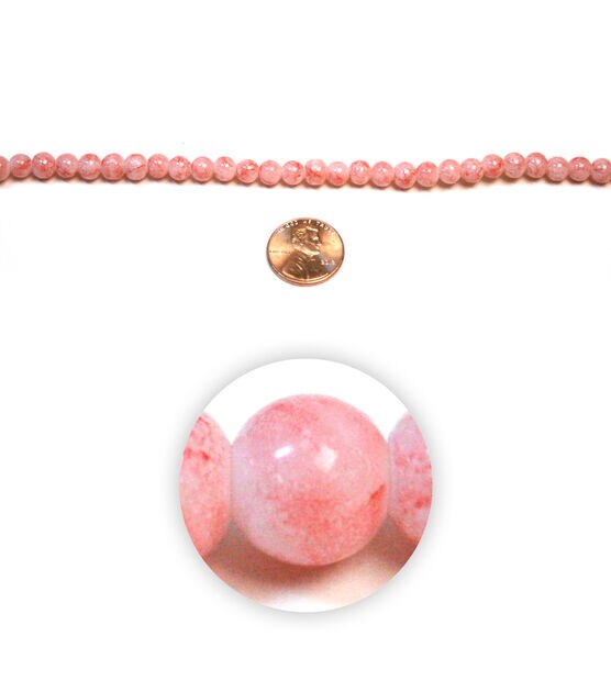 Pink Small Marble Glass Beads by hildie & jo