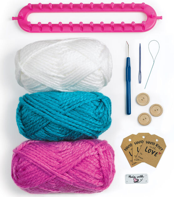 Creativity for Kids Quick Knit Button Scarf Kit