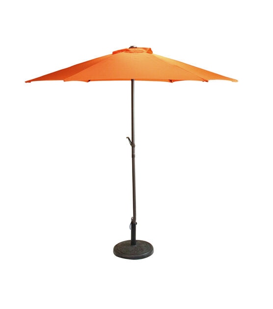 Northlight 7.5' Orange Outdoor Patio Market Umbrella With Hand Crank