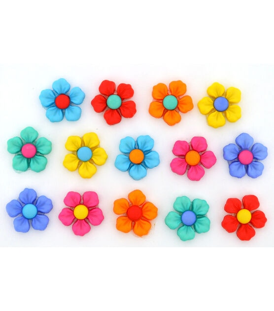 Dress It Up 14ct Multicolor Floral Step Into Spring Novelty Buttons