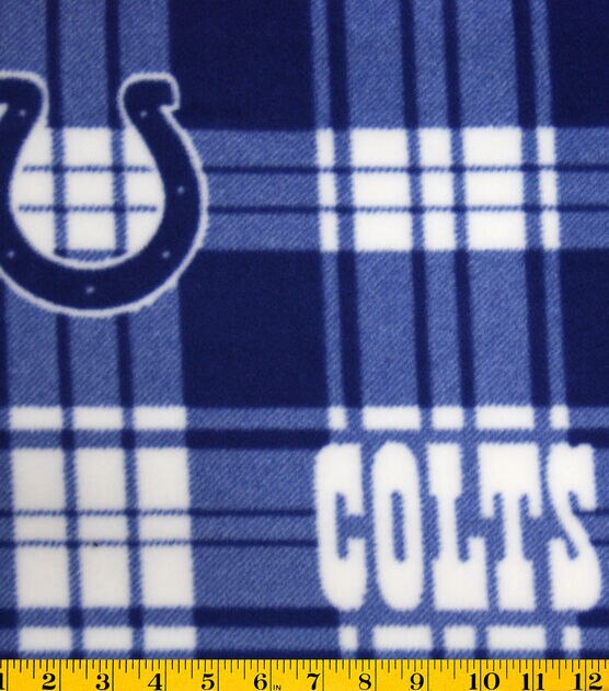 Fabric Traditions Indianapolis Colts Fleece Fabric Plaid