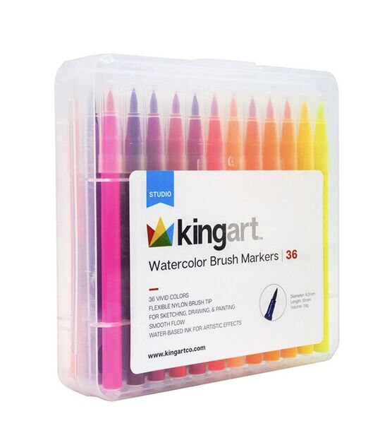 36 pc. Watercolor Brush Market Set Studio level, , hi-res, image 3