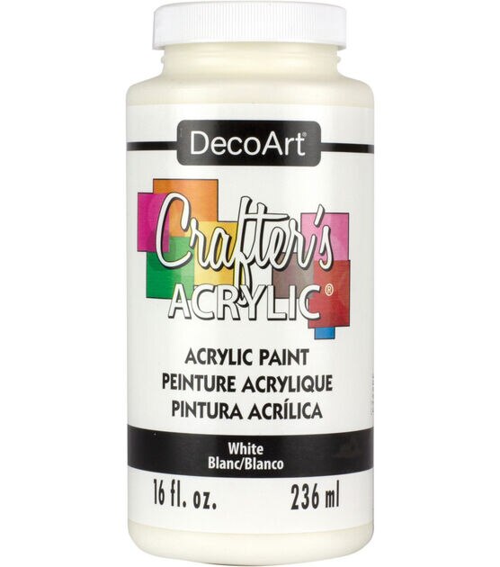 Decoart Crafter's Acrylic All Purpose Paint 16oz White