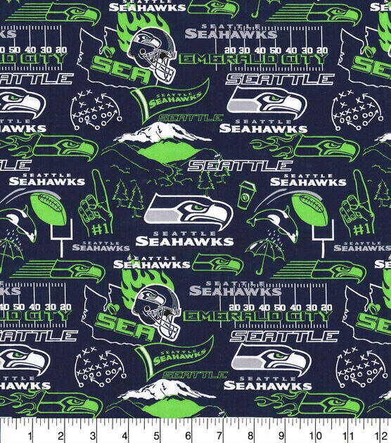 Fabric Traditions Seattle Seahawks Cotton Fabric Hometown