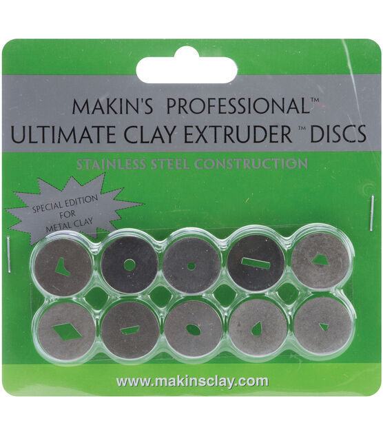 Makin's 10pc Stainless Steel Clay Extruder Discs