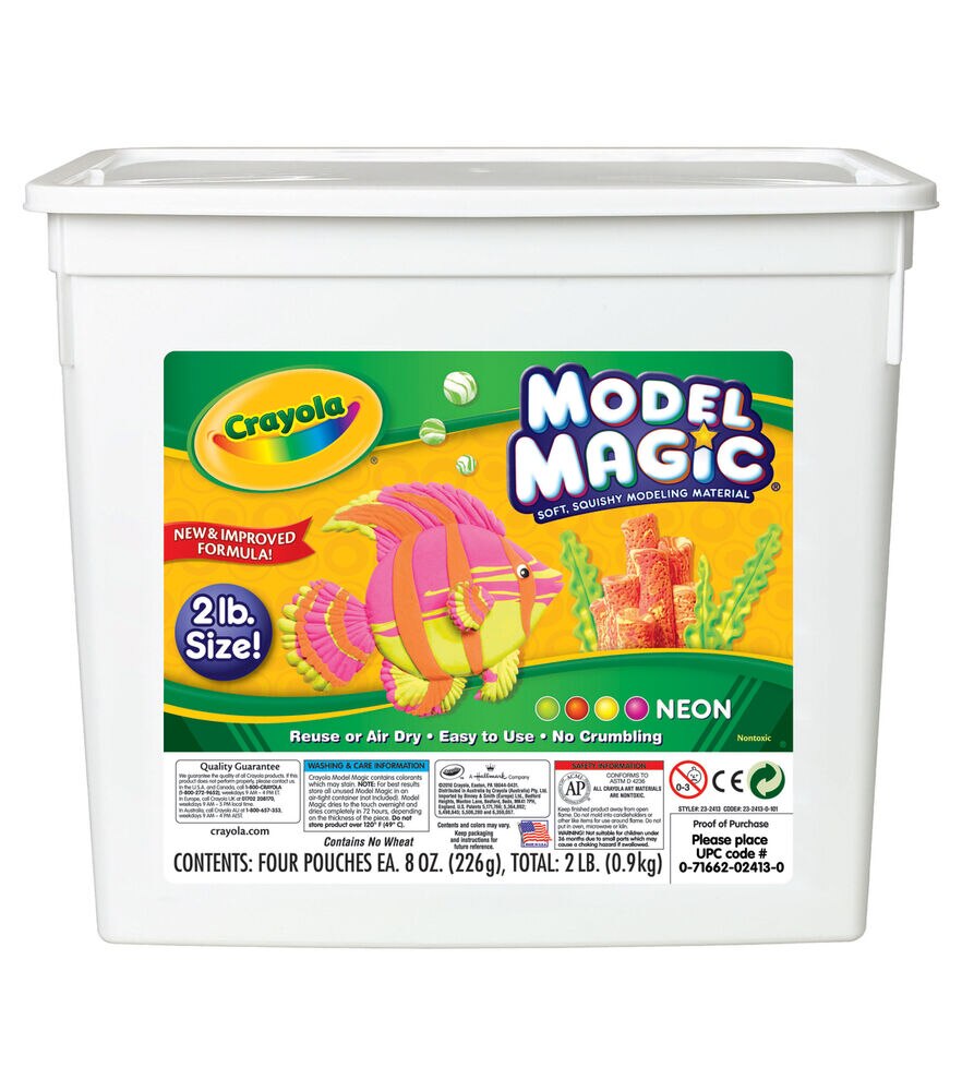 Crayola Model Magic Resealable Bucket, Neon, swatch