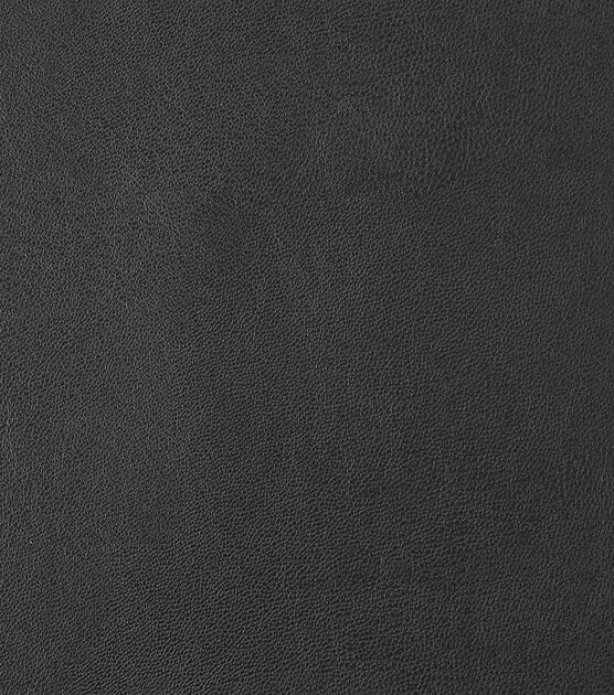 Black Smooth Faux Leather Fabric