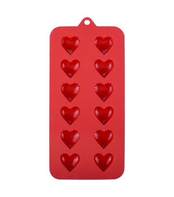 Stir 4 x 9 Valentine's Day Silicone Candy Mold - Scallop Hearts - Valentine's Day Baking - Seasons & Occasions