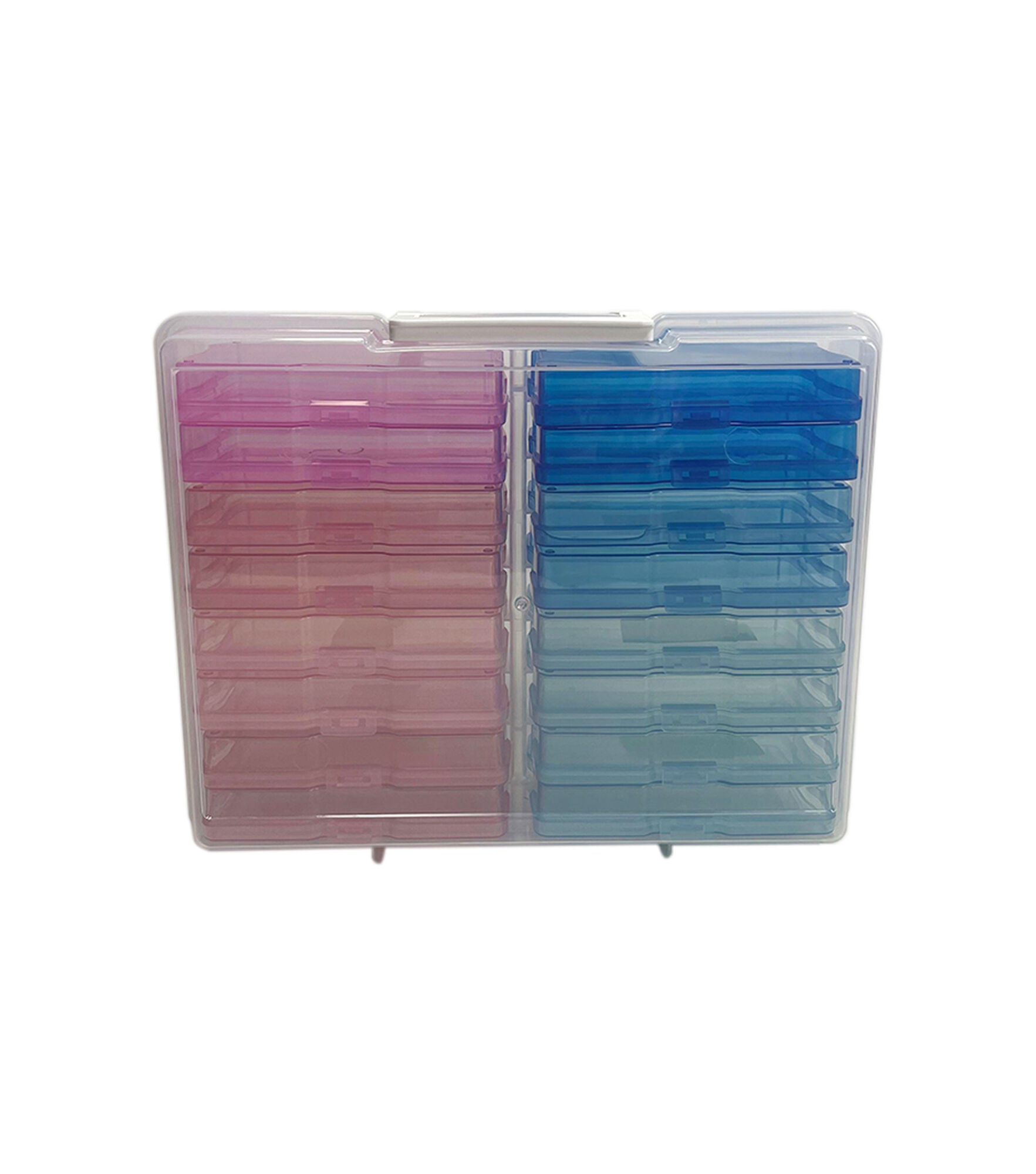 12" x 15" Plastic Photo & Craft Keeper With Handle by Top Notch, Blue & Pink, hi-res
