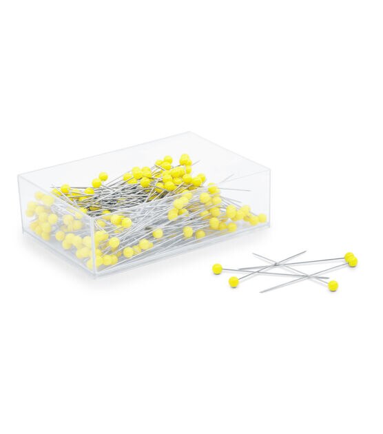 Dritz 1-3/4" Fine Sharp Pins, 250 pc, Yellow, , hi-res, image 3