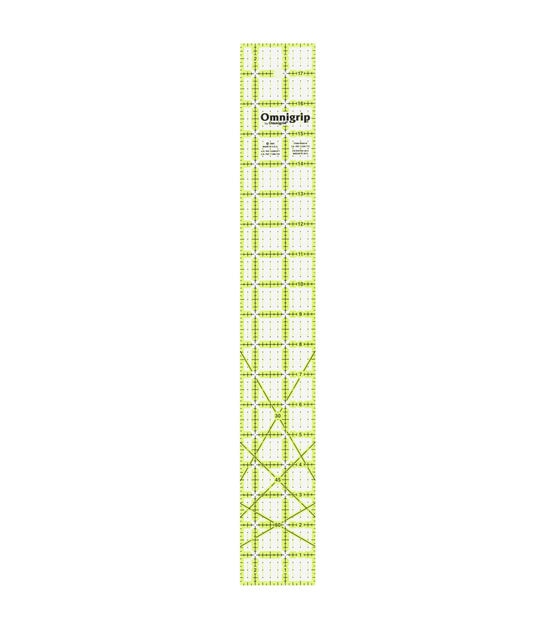 Omnigrip Neon Rectangle Ruler, 2-1/2" x 18"