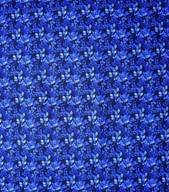Blue Leaves Quilt Cotton Fabric by Keepsake Calico