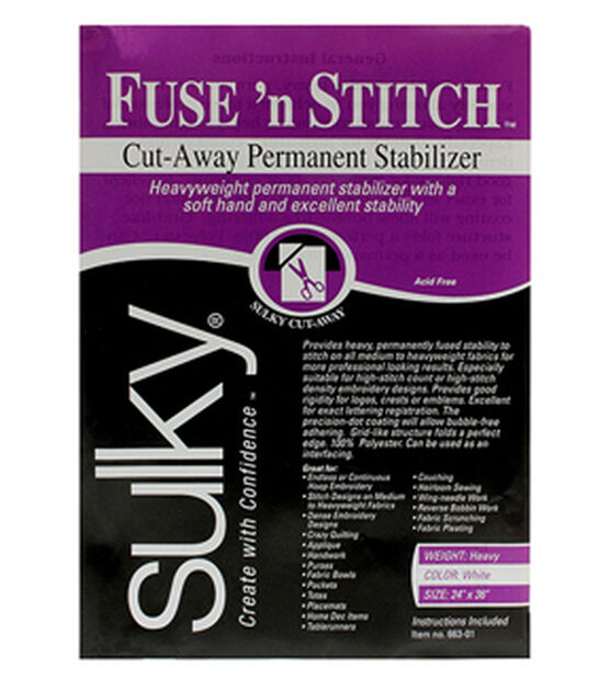 Sulky Fuse 'n Stitch 24" x 1yd Iron On Stabilizer