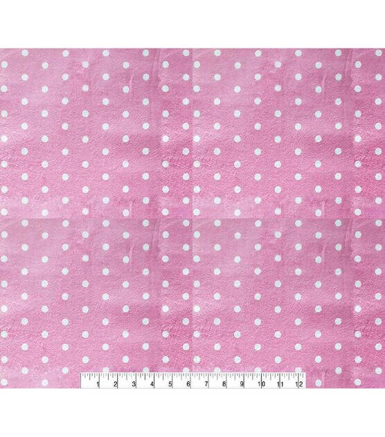 Pink Dots Carnation Super Snuggle Flannel Fabric, , hi-res, image 2