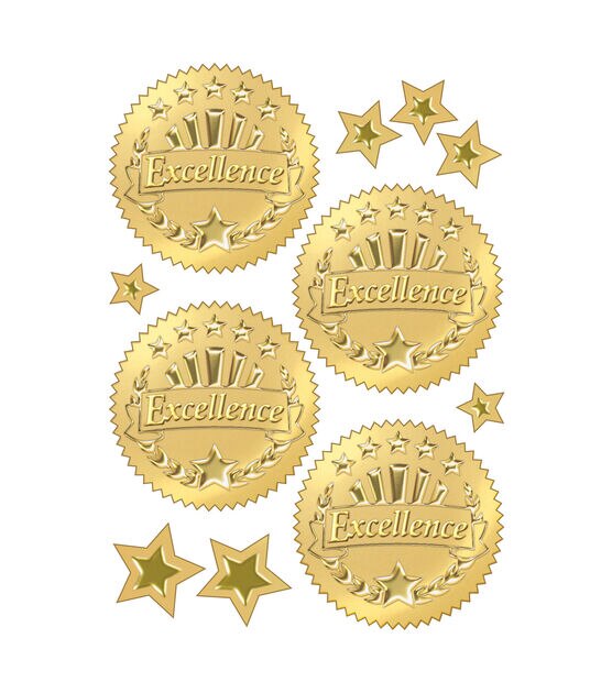 TREND 2" Gold Stickers Excellence Award Seals 192pc, , hi-res, image 2