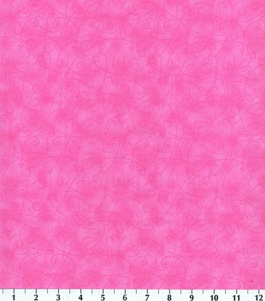 Fabric Traditions Hearts Cotton Fabric by Keepsake Calico, Pink, swatch