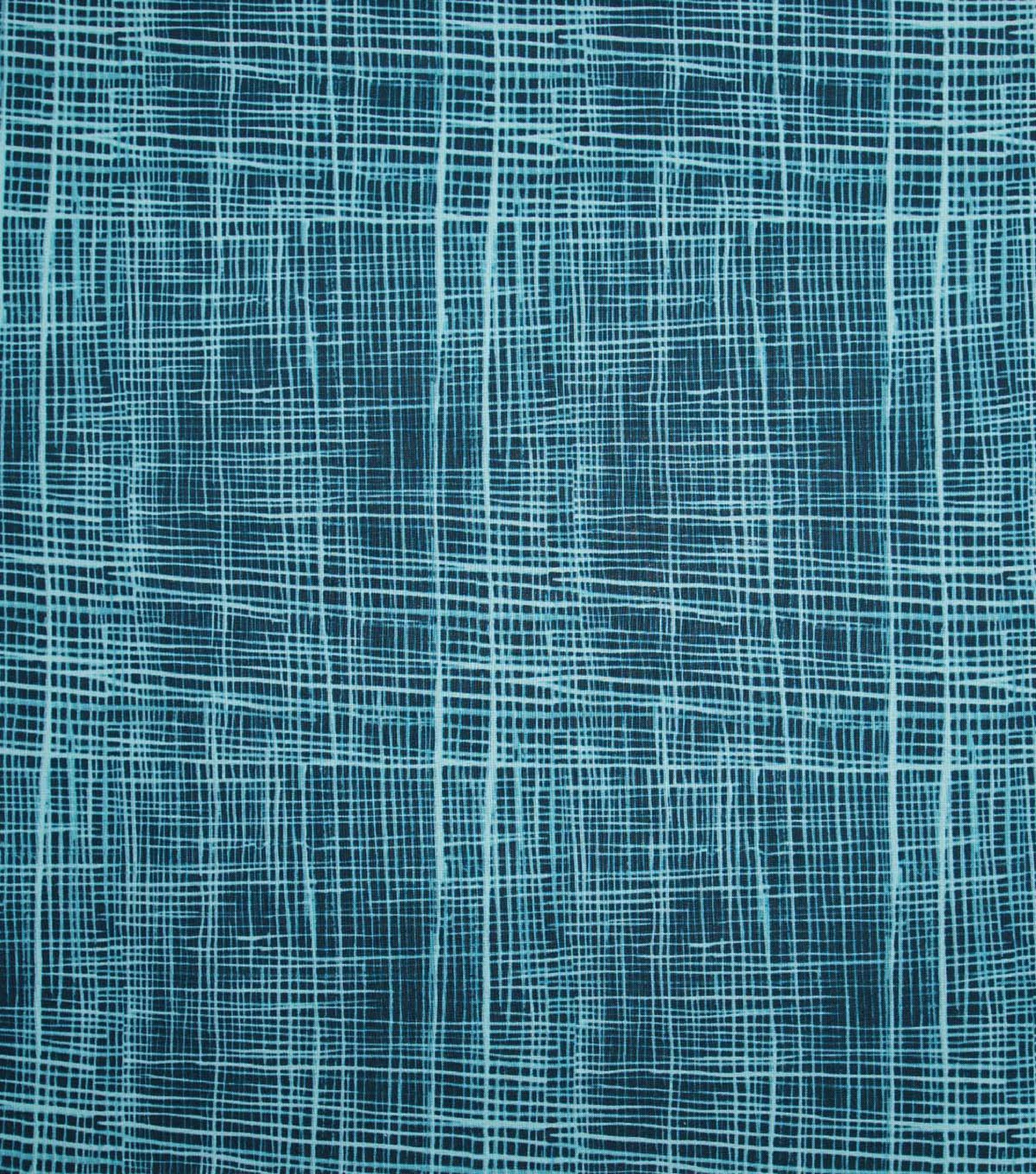 Crosshatch Quilt Cotton Fabric by Keepsake Calico, Teal, hi-res