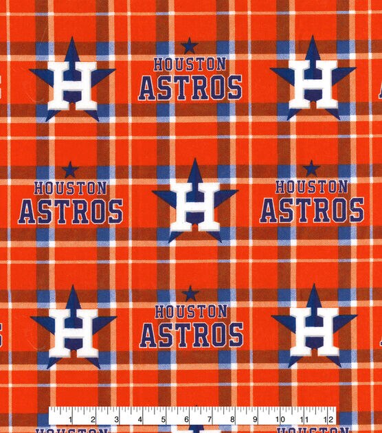 Fabric Traditions Houston Astros Flannel Fabric Plaid, , hi-res, image 2