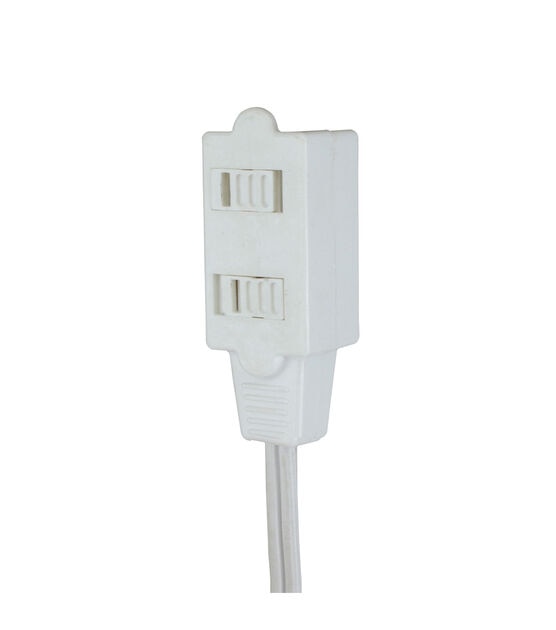 Northlight 9ft White Outdoor Extension Cord -3 Outlets and Safety Locks, , hi-res, image 3