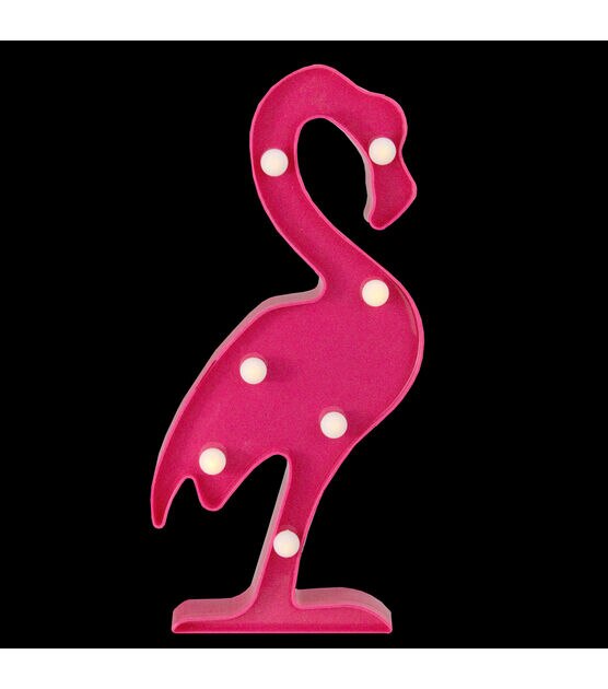 Northlight 11.75" Pink Flamingo LED Marquee Wall Sign, , hi-res, image 4