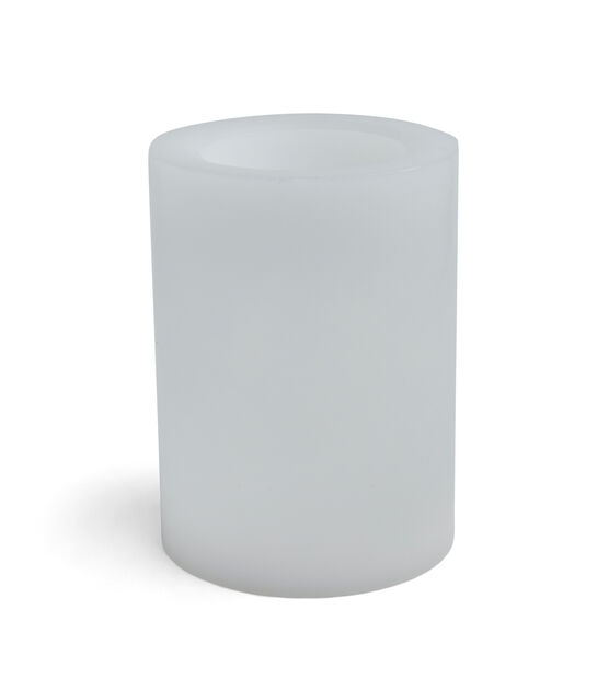 6" x 8"  LED White Smooth Wax Pillar Candle by Hudson 43, , hi-res, image 3