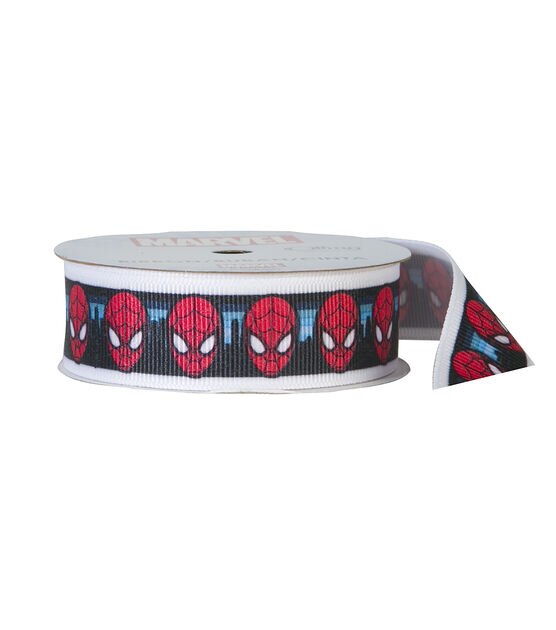 Offray 7/8"x9' Spiderman Head Character Ribbon Multi
