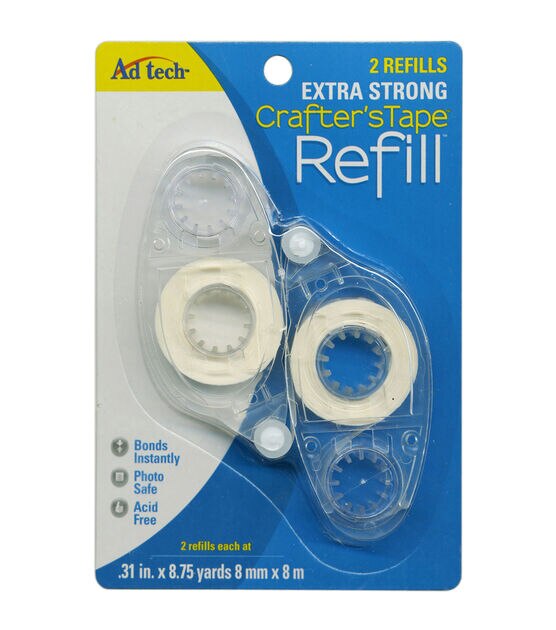 AdTech 05674 Permanent Crafters Tape Refills for Crafting, 8 Value Pack