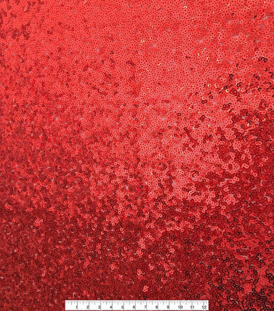 Packed All Over Sequin Fabric Tango Red |