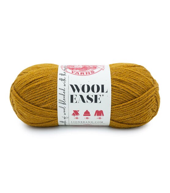 Lion Brand Wool Ease Yarn Forest Green Heather.