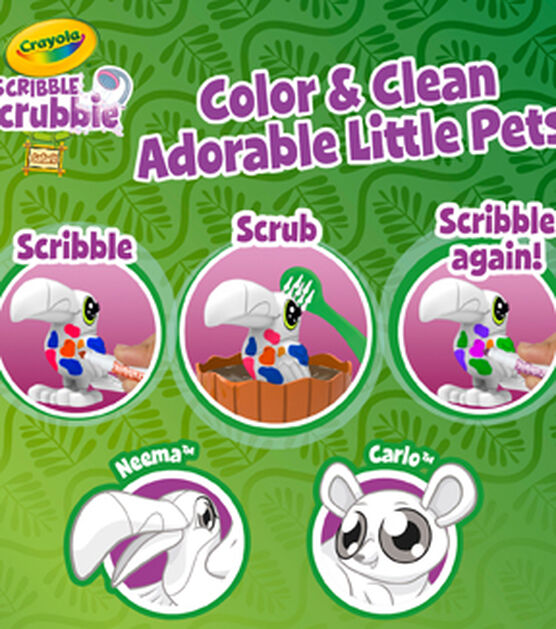 Crayola 12ct Scribble Scrubbie Pets Safari Treehouse Play Set, , hi-res, image 6