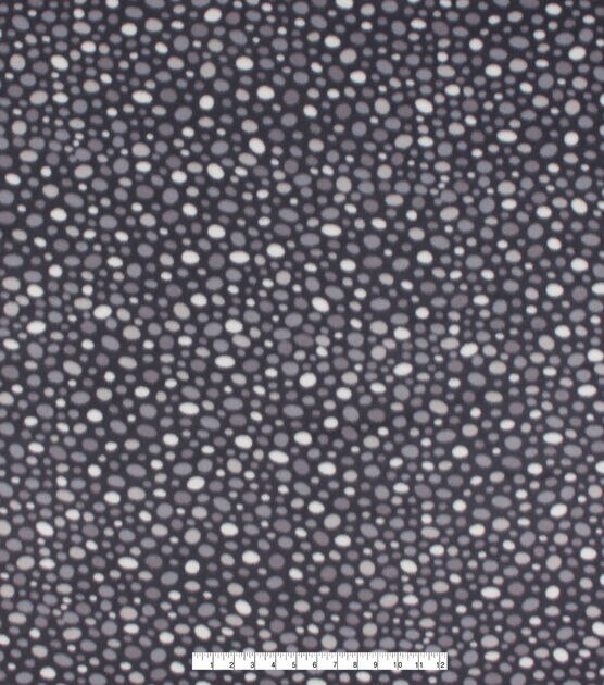 Black White Dots Blizzard Fleece Fabric, , hi-res, image 4