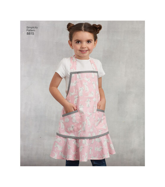 Simplicity S8815 Size S & L Children's & Misses Aprons Sewing Pattern, , hi-res, image 4