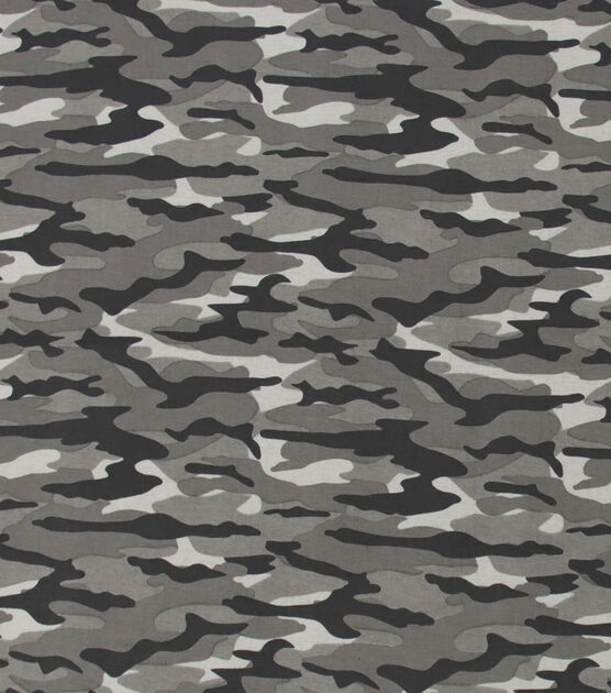 Gray Camouflage Super Snuggle Flannel Fabric
