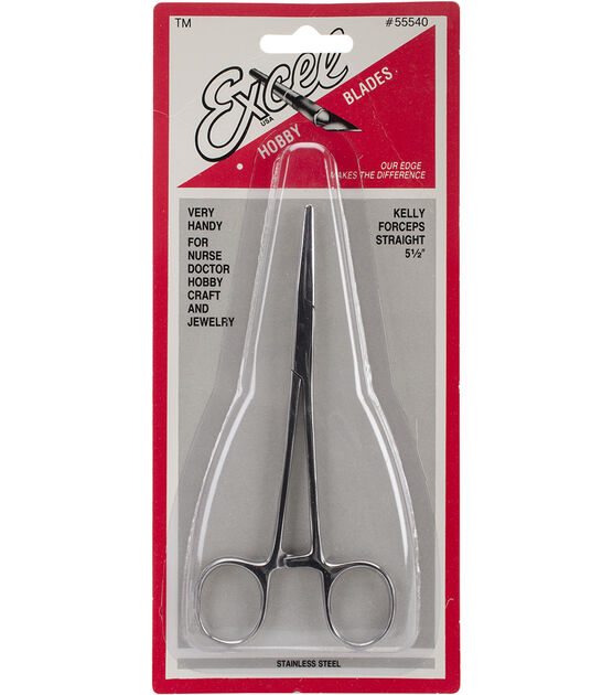 Excel 5.5'' Stainless Steel Straight Nose Hemostat