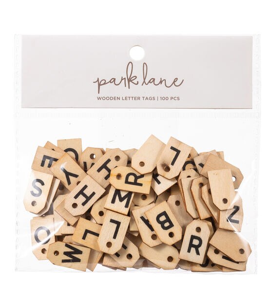 Park Lane Printed Wooden Letter Tags