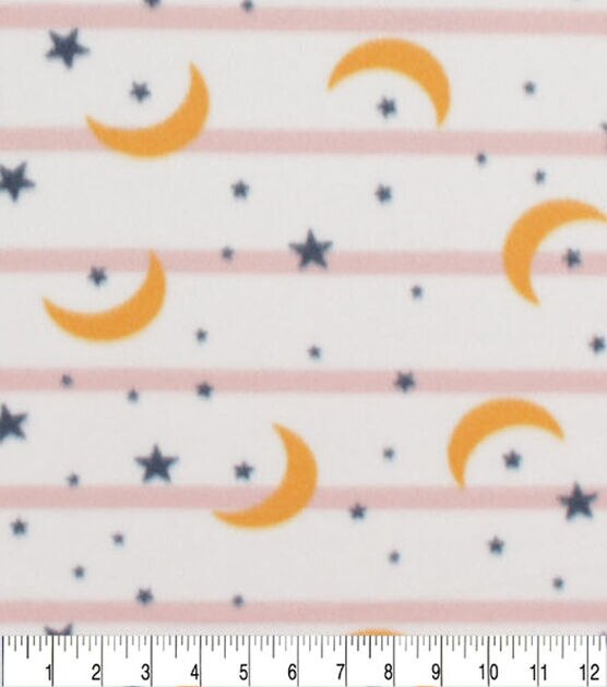 Moon and Stars Blizzard Fleece Fabric, , hi-res, image 3
