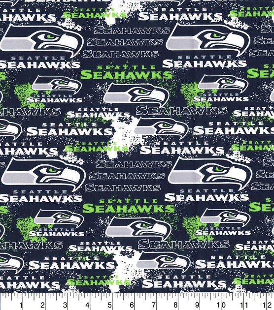 Fabric Traditions Seattle Seahawks Cotton Fabric Distressed