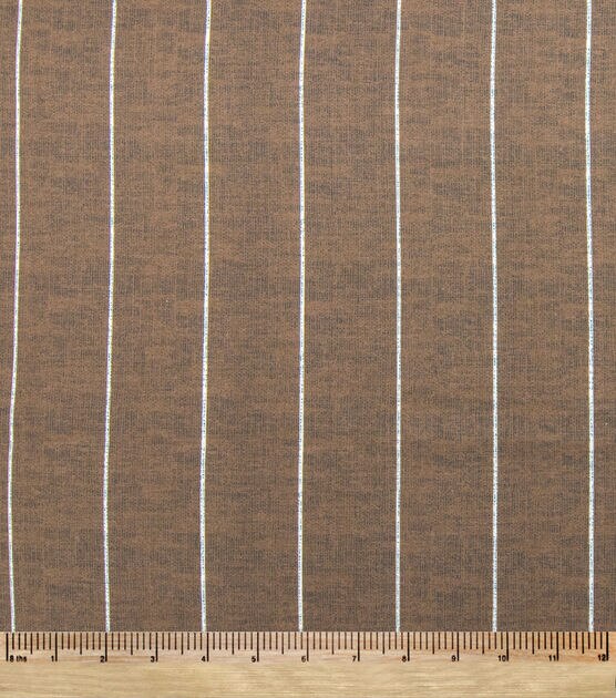 Stripes on Brown Textured Quilt Cotton Fabric by Keepsake Calico, , hi-res, image 2
