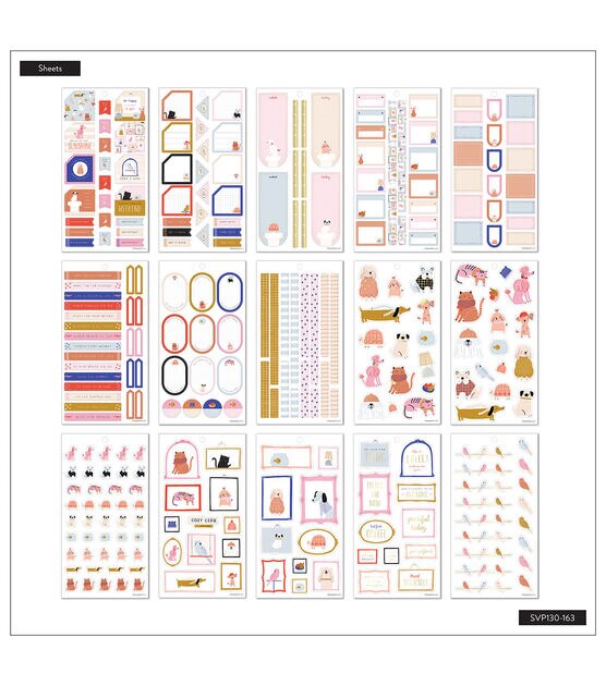 633pc Cozy Critters Happy Planner Sticker Pack, , hi-res, image 4
