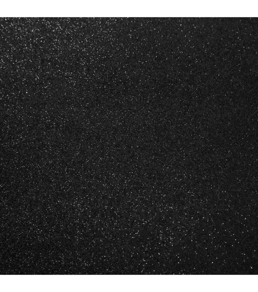 Cricut 13" x 12' Shimmer Permanent Smart Vinyl Roll, Black, swatch, image 1