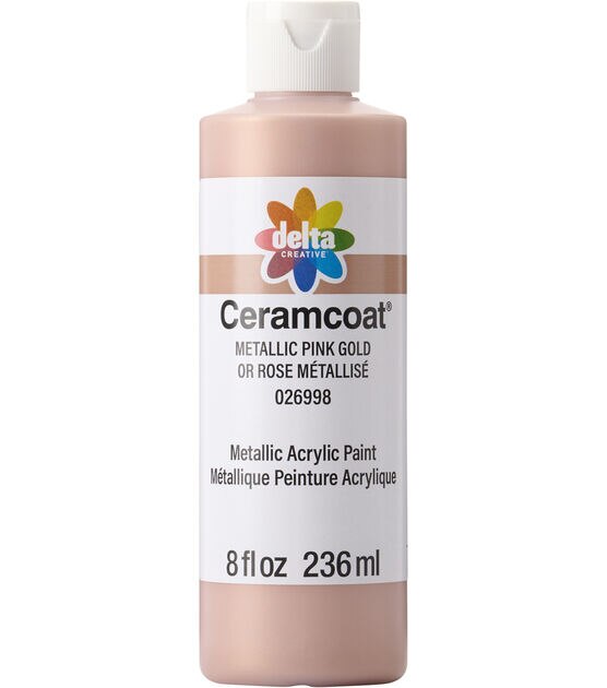 Delta Ceramcoat Metallic Acrylic Paint Pink Gold 8oz