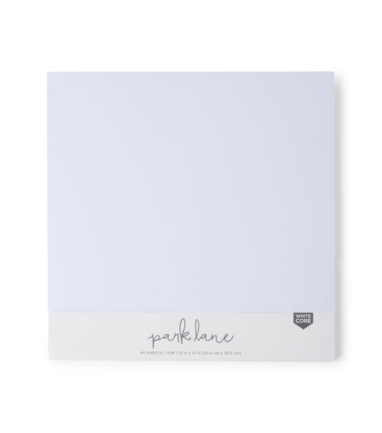 40 Sheet 12" x 12" White Smooth Cardstock Paper Pack by Park Lane