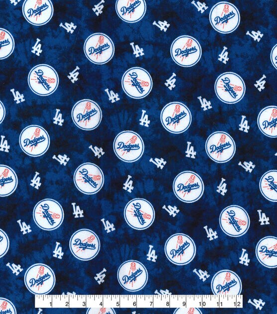Fabric Traditions LA Dodgers Flannel Fabric Tie Dye, , hi-res, image 2