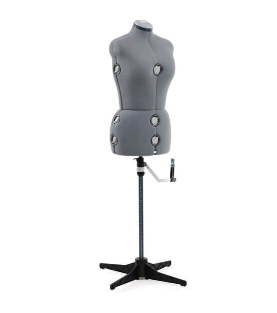 SINGER Medium Large Adjustable Dress Form Gray