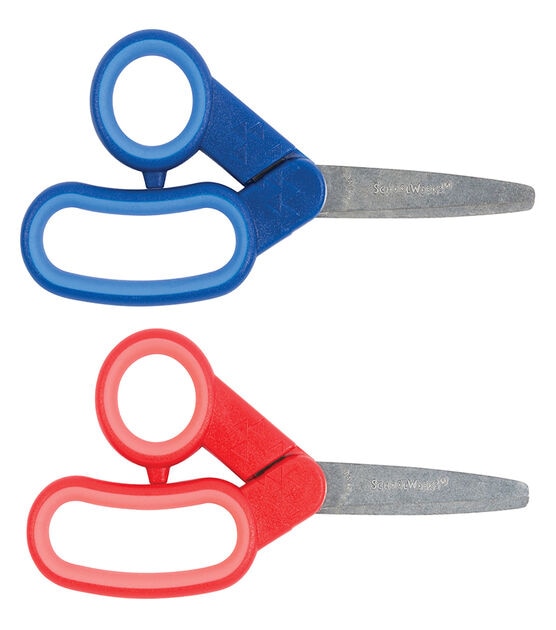 Fiskars 5" Blue & Red Blunt Tip Kids Scissors 2ct