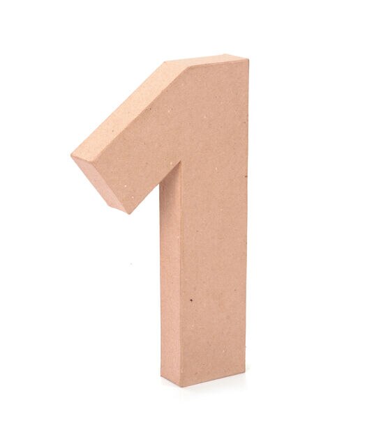 PAPER MACHE NUMBER #5 - 20cm 1 PC # - PAPERMACHE, NUMBERS