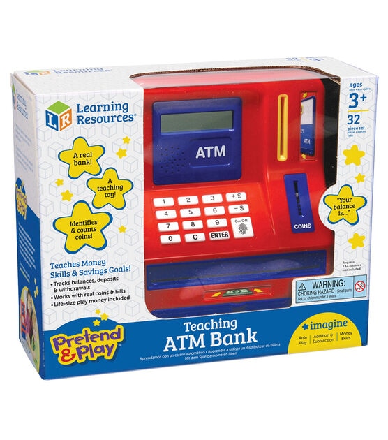 Learning Resources 32ct Pretend & Play Teaching ATM Bank Set, , hi-res, image 2