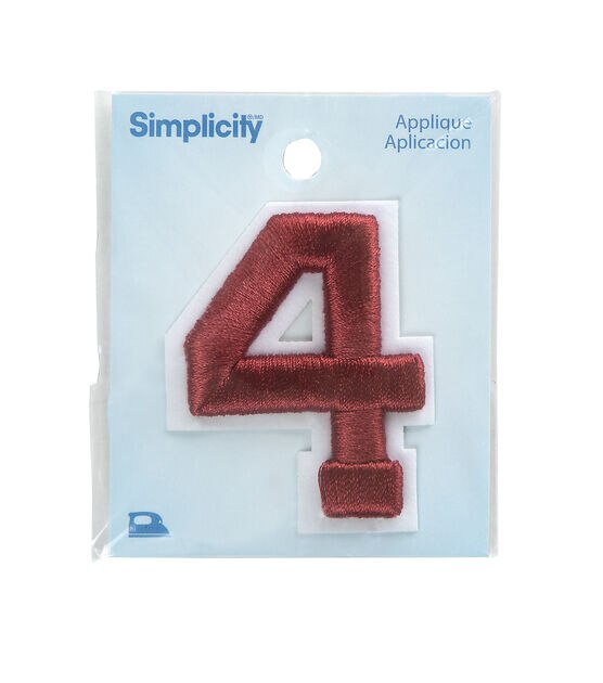 40pcs Cotton Iron on Numbers Patches Numebrs Red Color Red Number Patches  Sewing, Self-Adhesive, Iron